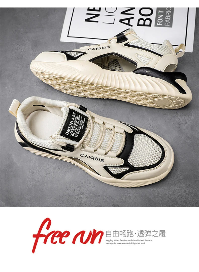 Breathable Mesh Lace-Up Sandals