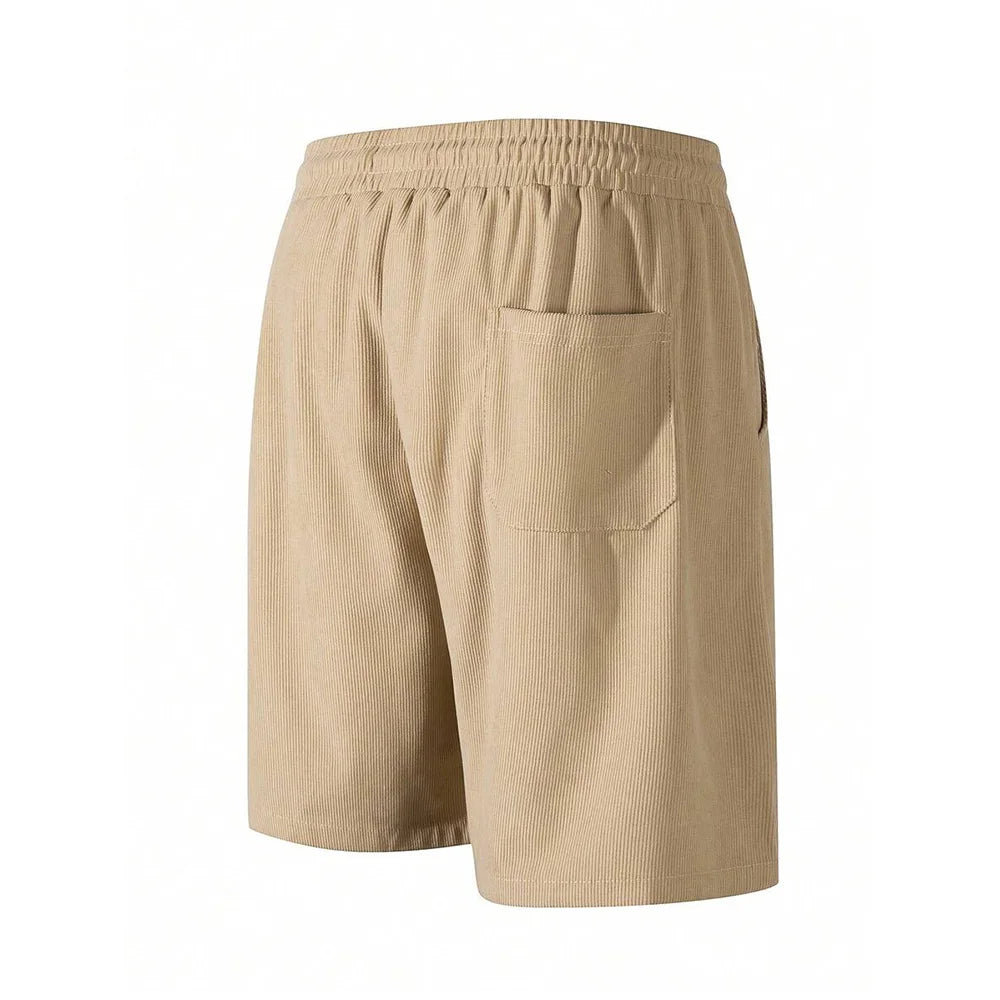 Men's Corduroy Basketball Shorts — Textured Casual Sport Shorts
