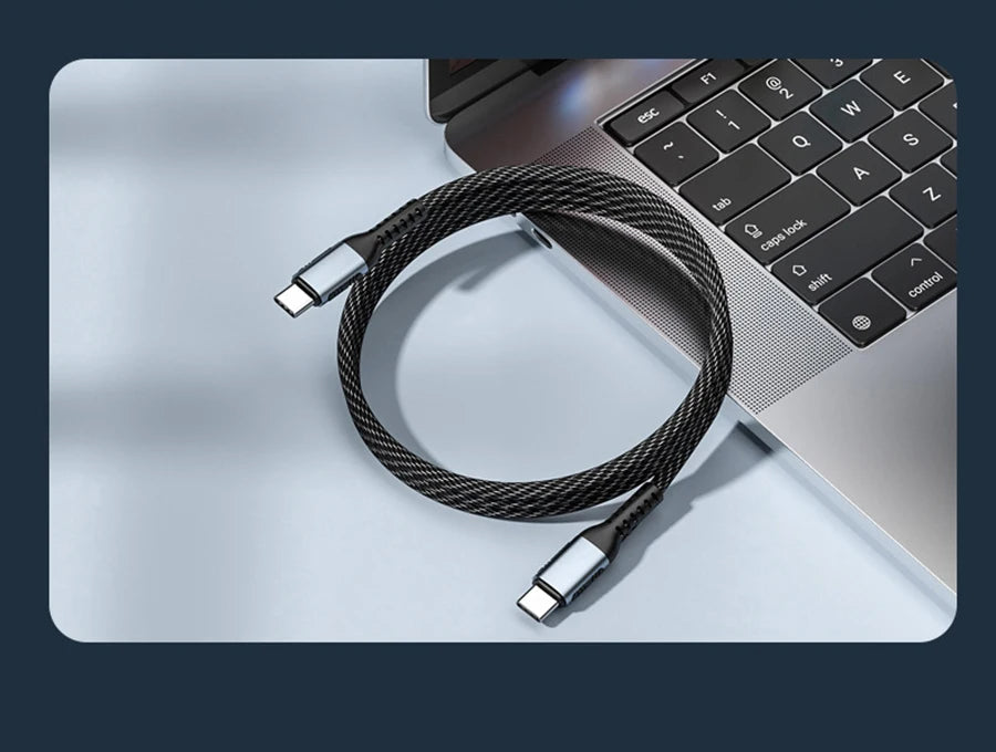 USB-C Ultra Fast Charge Cable with E-Marker Chip – PD 240W/100W/60W, 1m to 2m, 3 Colors