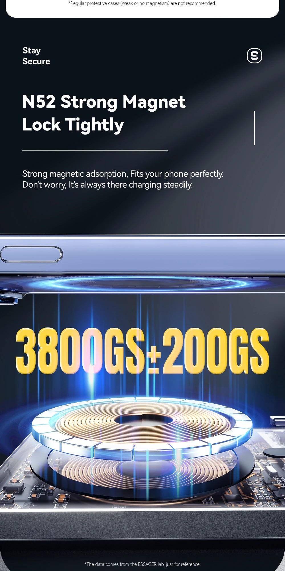 Essager Slim Wireless Power Bank — Magnetic MagSafe Compatible Portable Charger