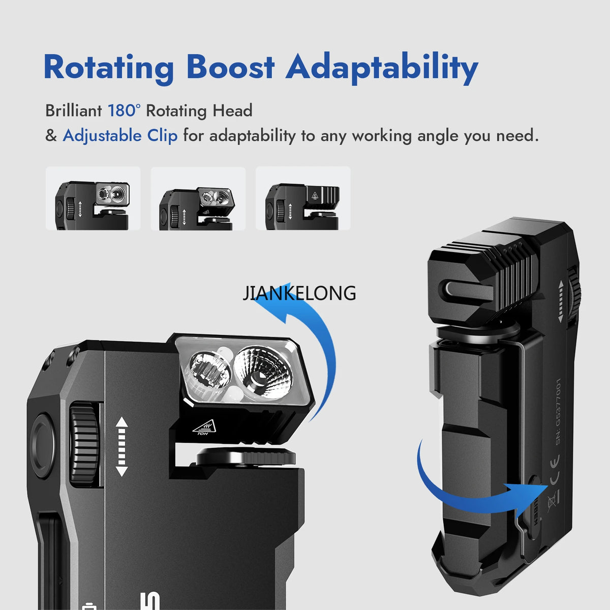 WUBEN G5 EDC Flashlight – 400 Lumens Dual Light Sources with RGB Light & Portable Pocket Design