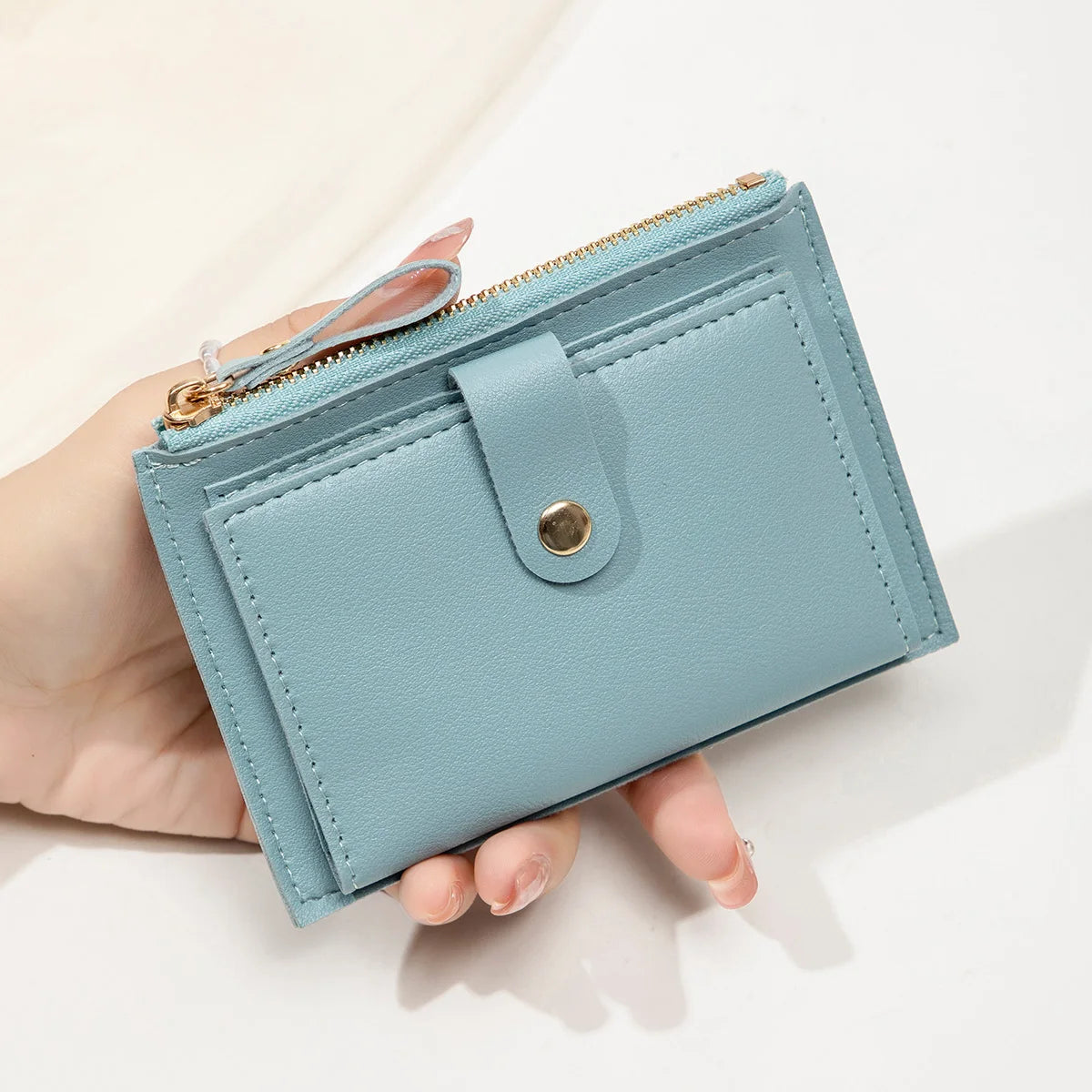 Minimalist Ultra-Thin PU Leather Women's Wallet – Short Zero Wallet & Credit Card Holder in 5 Colors