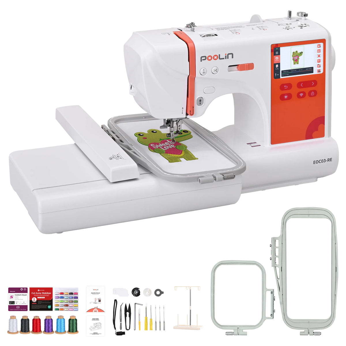 Computerized Embroidery Machine – Touchscreen & Two Hoops