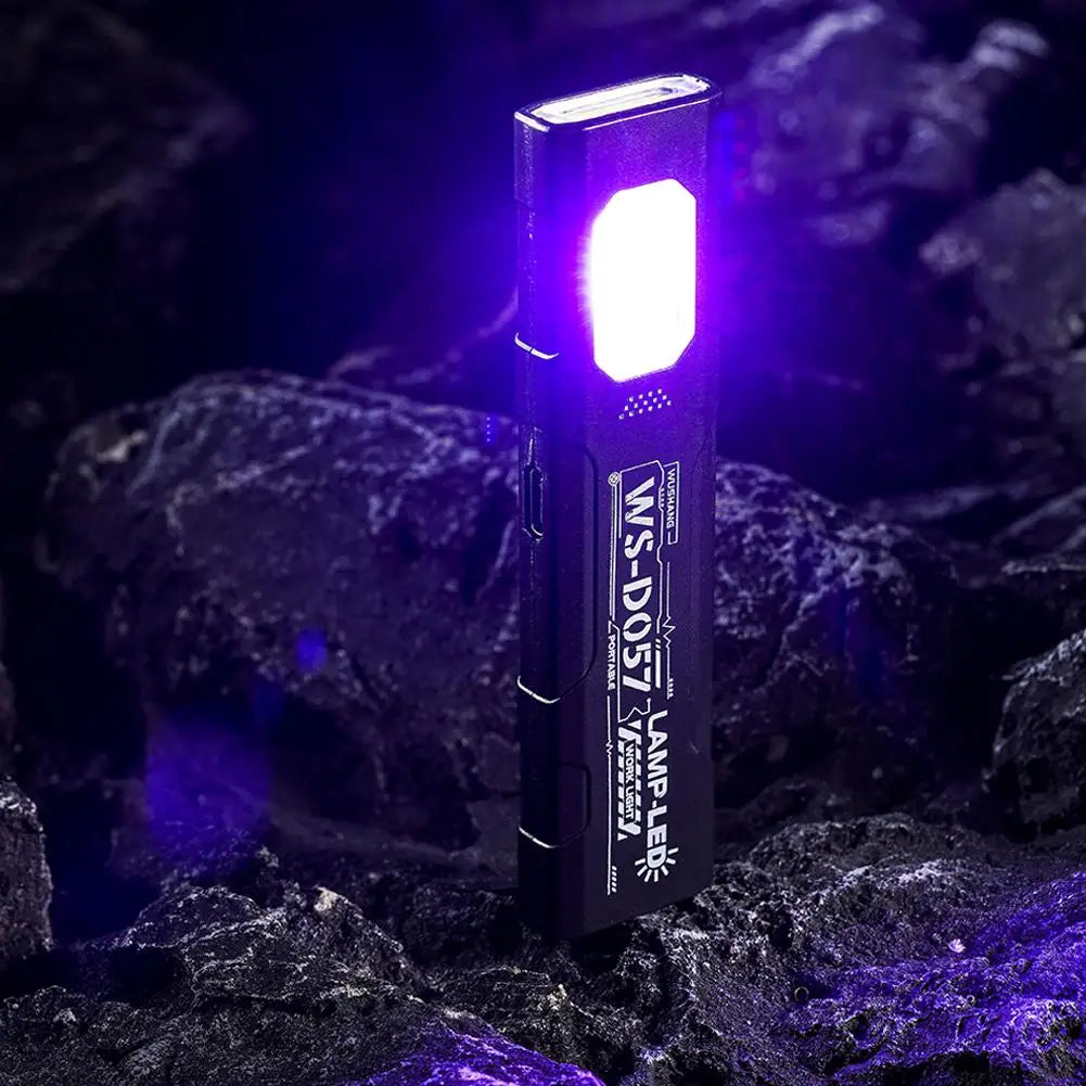 EDC Multi-Mode USB-C Rechargeable Flashlight – IPX4 Waterproof Pocket Torch with Red & Blue Strobe