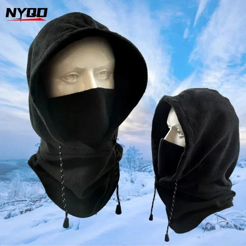 NYQD Fleece Balaclava Face Mask — Neck Warmer Hood for Ski, Sports & Winter Tactical Use