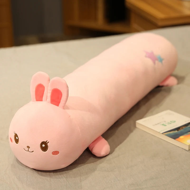 Cervical Roll Neck Pillow Cover – Soft Cartoon Print, Zipper Closure, 80–140cm
