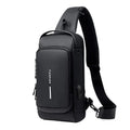 Men's Anti-Theft PU Leather Crossbody Bag – Multifunctional Shoulder & Chest Bag