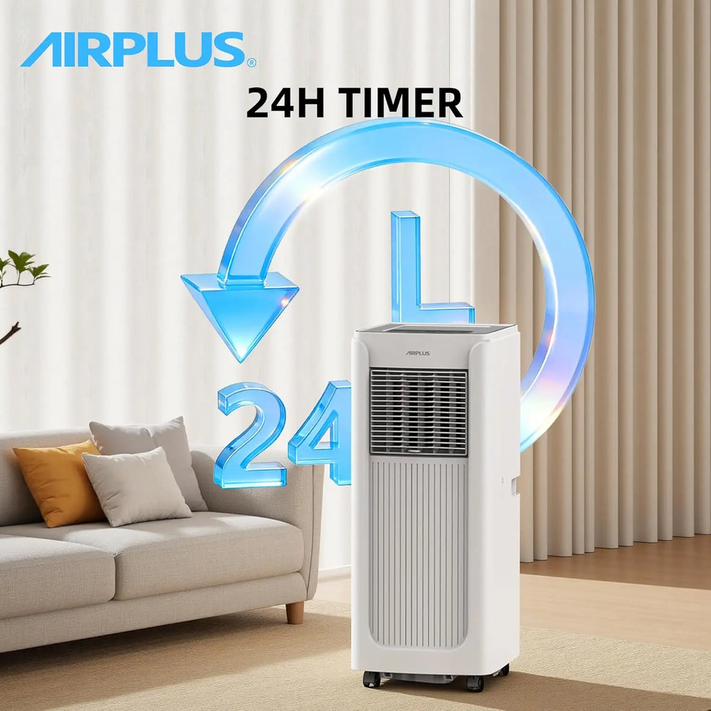 AIRPLUS Portable Air Conditioner — 550 Sq Ft AC Unit with Dehumidifier, Remote, Sleep Mode & Quiet Cooling