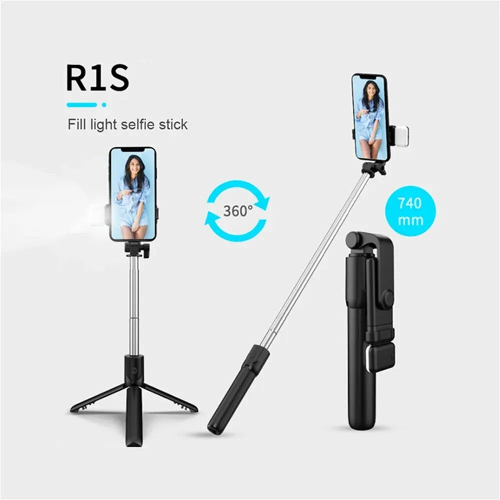 Portable Bluetooth Selfie Stick — Extendable Tripod with Wireless Remote