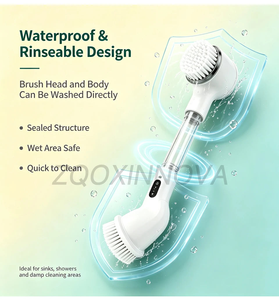 Cordless Multipurpose Spin Scrubber – Electric Cleaning Brush for Kitchen, Bathroom, Toilet & Broom