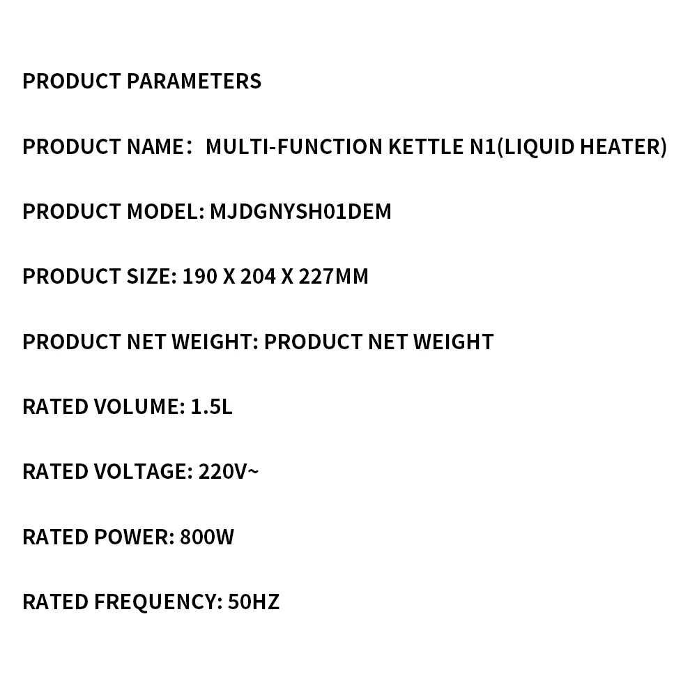 MIJIA Multifunctional Health Pot & Electric Kettle N1 – 304 Stainless Steel, Heat Preservation