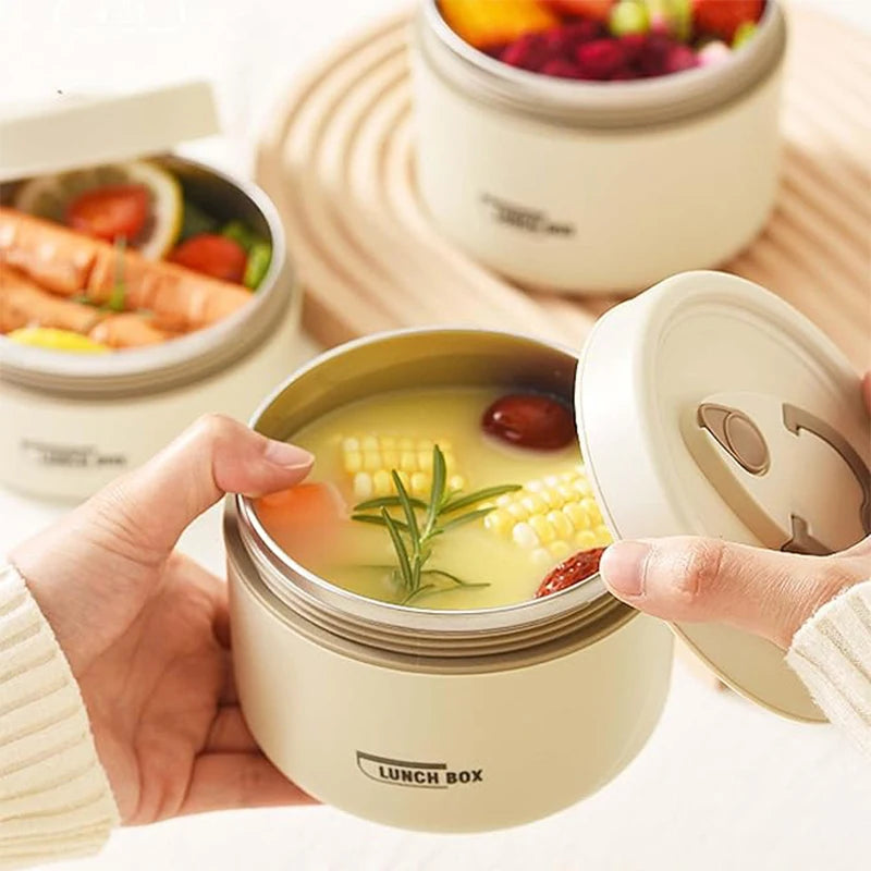 3-Tier Stackable Insulated Lunch Container Set – 304 SS Thermal Bento Box with Bag for Adults & Kids, Leakproof