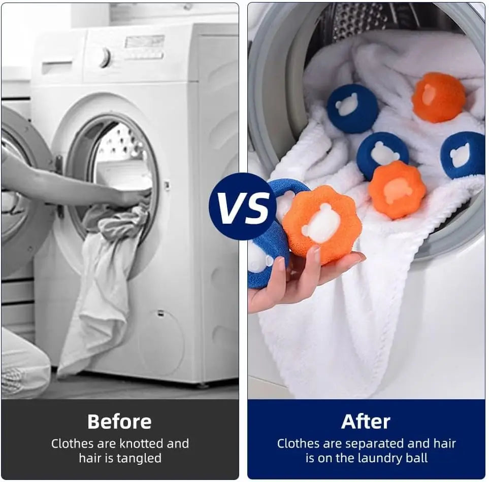 Laundry Balls Pet Hair Remover – Reusable Washing Machine Lint Catcher & Clothes Fluff Cleaner