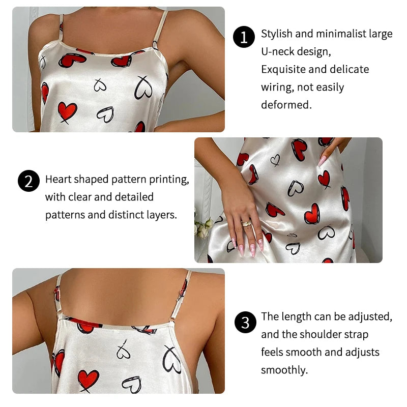 Silk Suspender Mini Nightdress — Sexy Spaghetti Strap Sleepwear