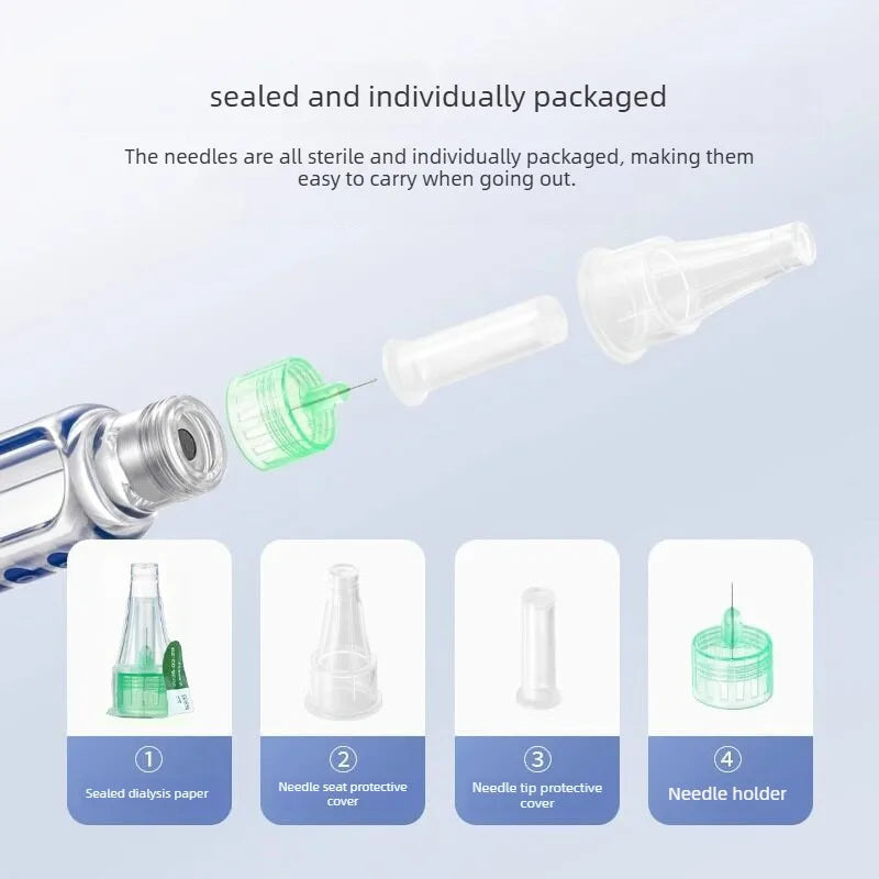 Disposable Insulin Pen Needles 4/6mm – 100PCS Universal Sterile Fine Needles
