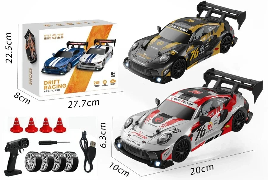 1:24 Scale 4WD RC Drift Car – 20KM/H Off-Road Racing Truck with LED Lights
