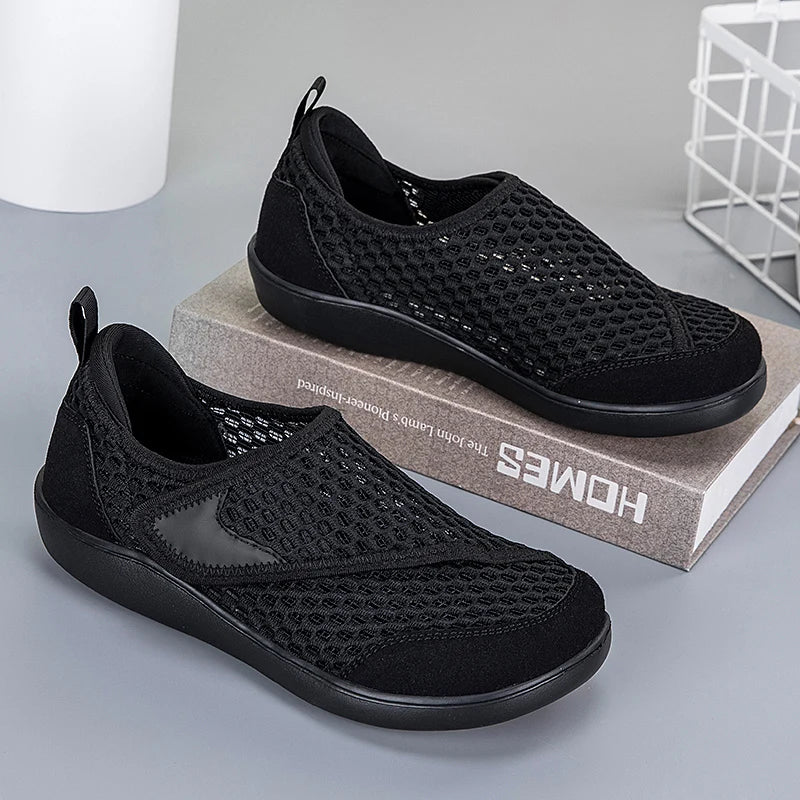 Wide Box Open Shoes for Elderly – Adjustable Diabetic Orthopedic Sandals