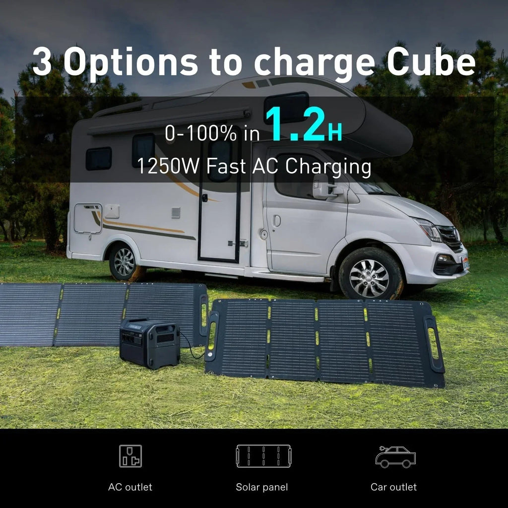 Cube 1000 Power Station, 2200W & 1024Wh LiFePO4