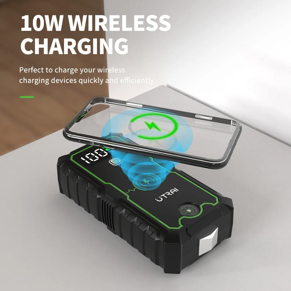 UTRAI 4000A Jump Starter — Portable 12V Car Battery Booster & Power Bank