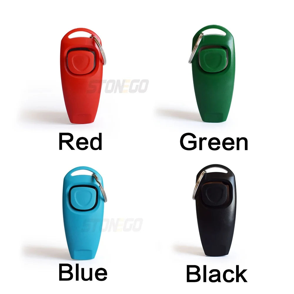 2-in-1 Dog Training Clicker & Whistle with Keyring