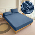 Fitted Bed Sheet with Elastic Band – Solid Color, 90-180x200cm, 100% Polyester, Single to King
