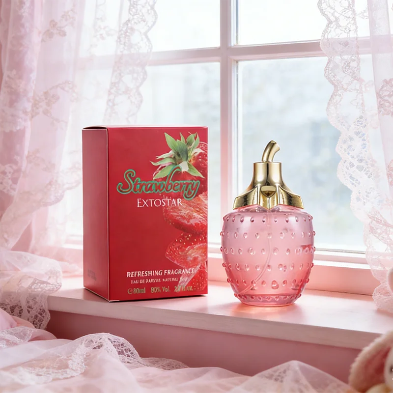 Strawberry Charm Women’s Fragrance Spray 80ml – Fruity Oriental Rose & Jasmine Perfume