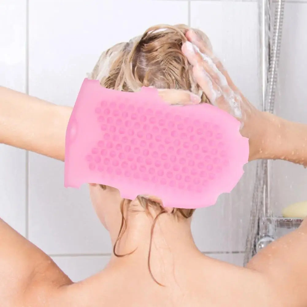 Silicone Shower Glove Massage Bath Brush – Exfoliating Body Scrubber & Skin Cleanser
