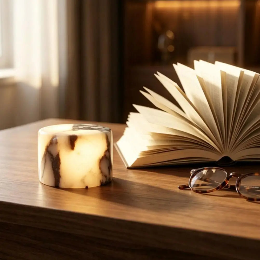 Stone Night Light – Rechargeable Touch-Control Lamp