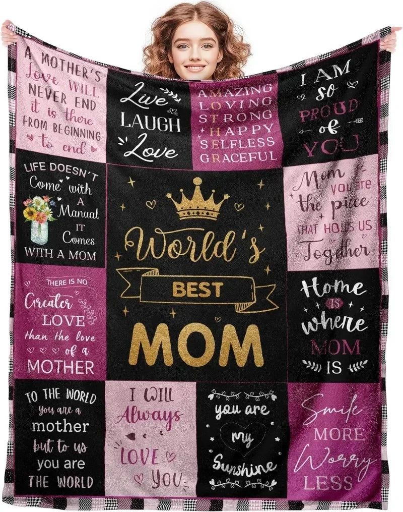 Family Gift Throw Blanket – Soft Warm Personalized Gift for Dad, Mom, Grandparents & Family