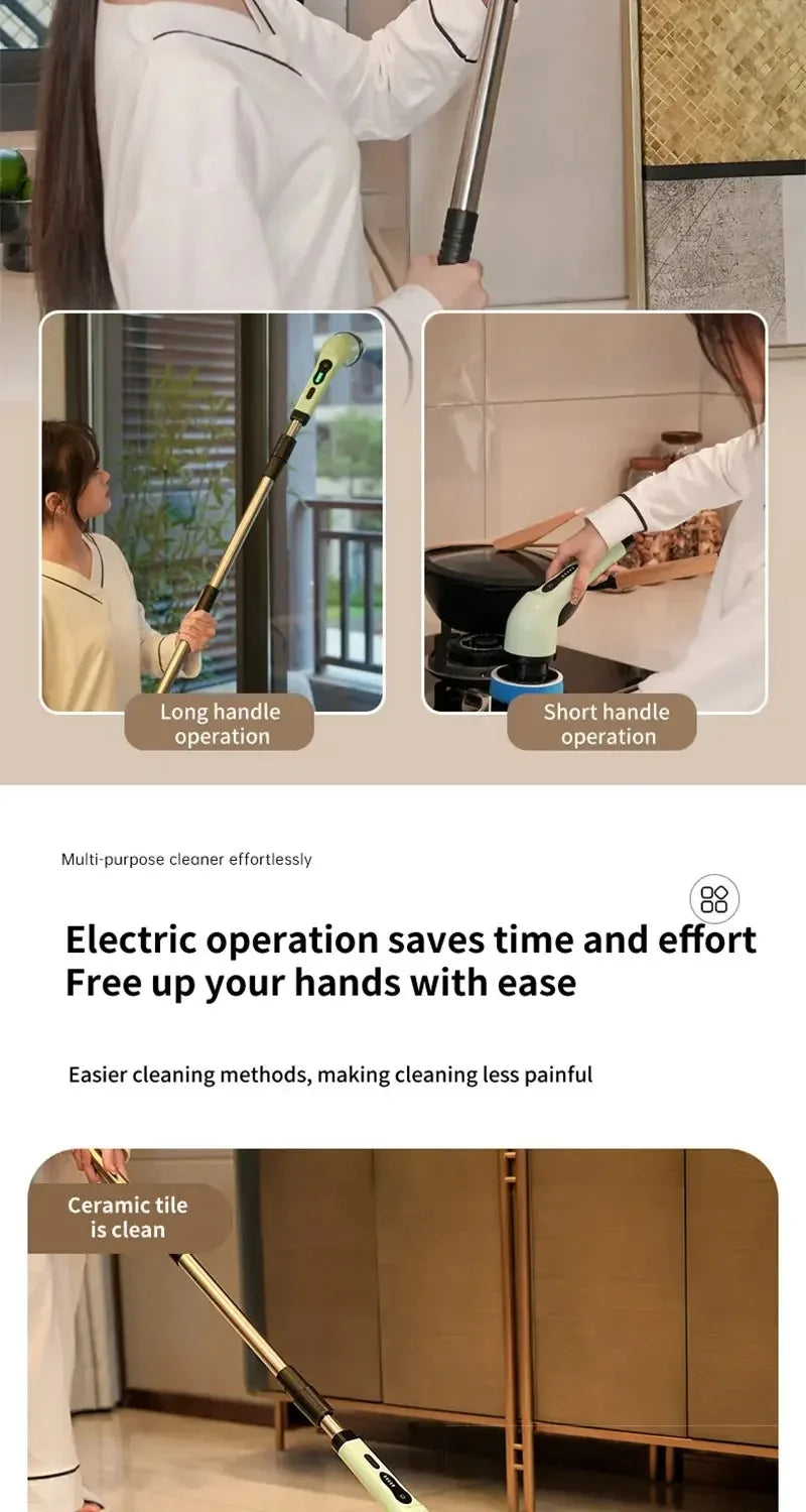 Cordless Electric Spin Scrubber – Rechargeable Power Brush for Kitchen, Bathroom, Toilet & Tile Grout