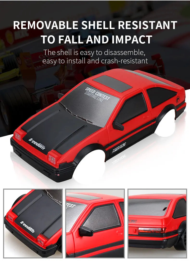 1:24 Scale 4WD RC Drift Car – 20KM/H High Speed LED Racing Vehicle