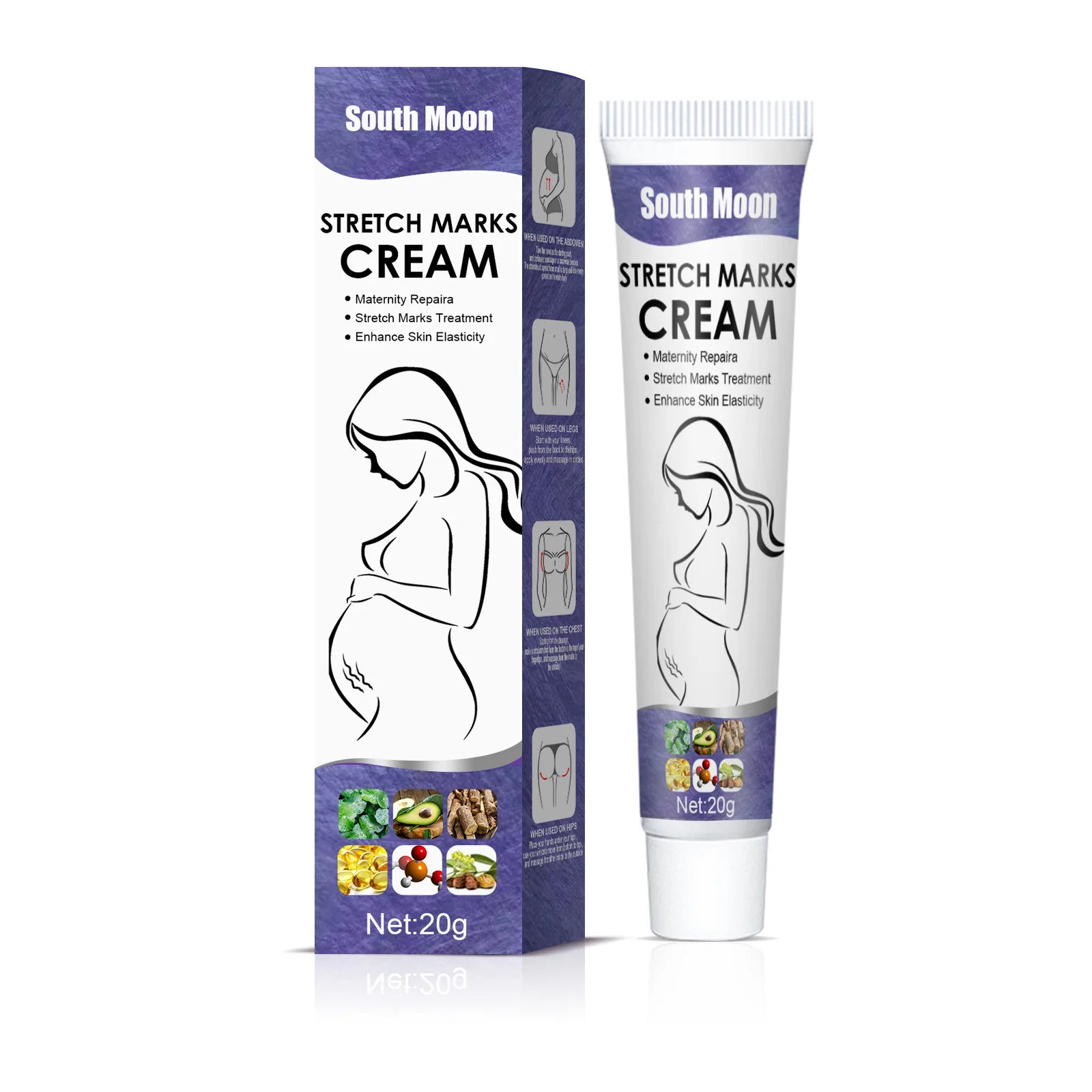 Stretch Marks Permanent Removal Cream — Maternity Repair, Anti-Wrinkle & Firming Skin Care 20g