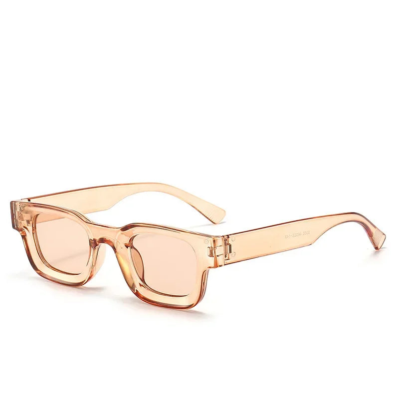 Small Rectangle Thick Frame Sunglasses | UV400 Unisex Square Shades for Men & Women