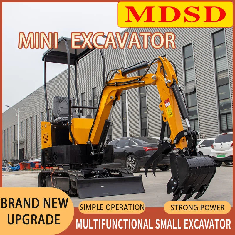 2 Ton Mini Excavator – Kubota/Yanmar Engine Compact Crawler Digger with Rubber Track