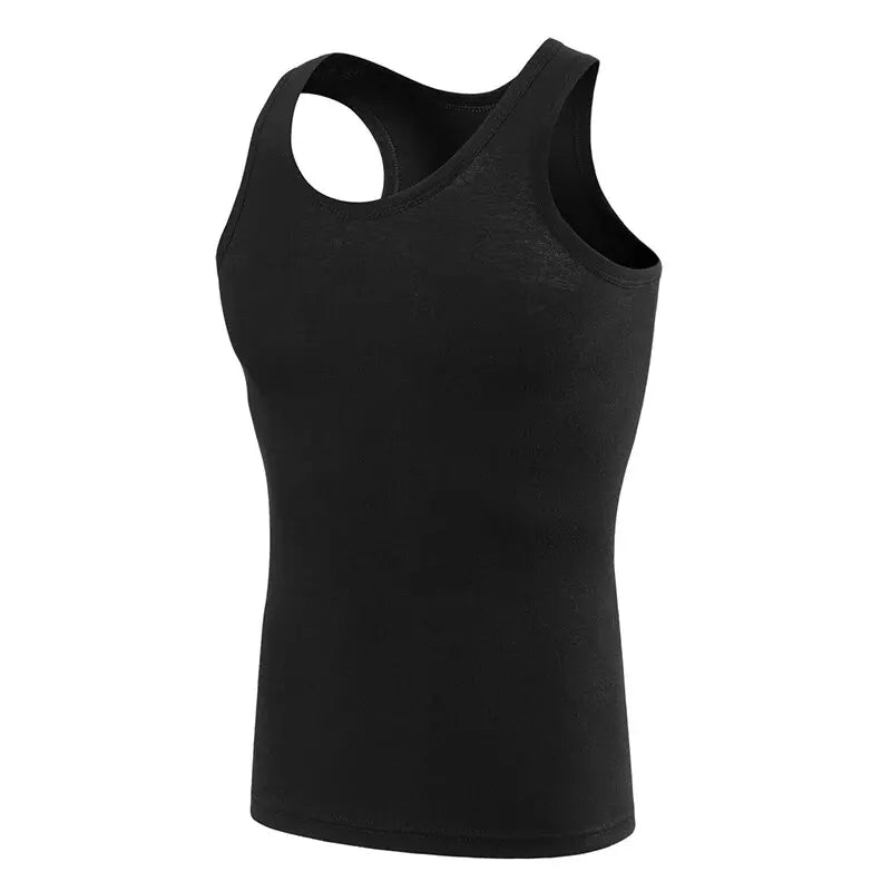 Men's Cotton Sleeveless Vest 3-Pack — Casual Fitness Sports Tank Top