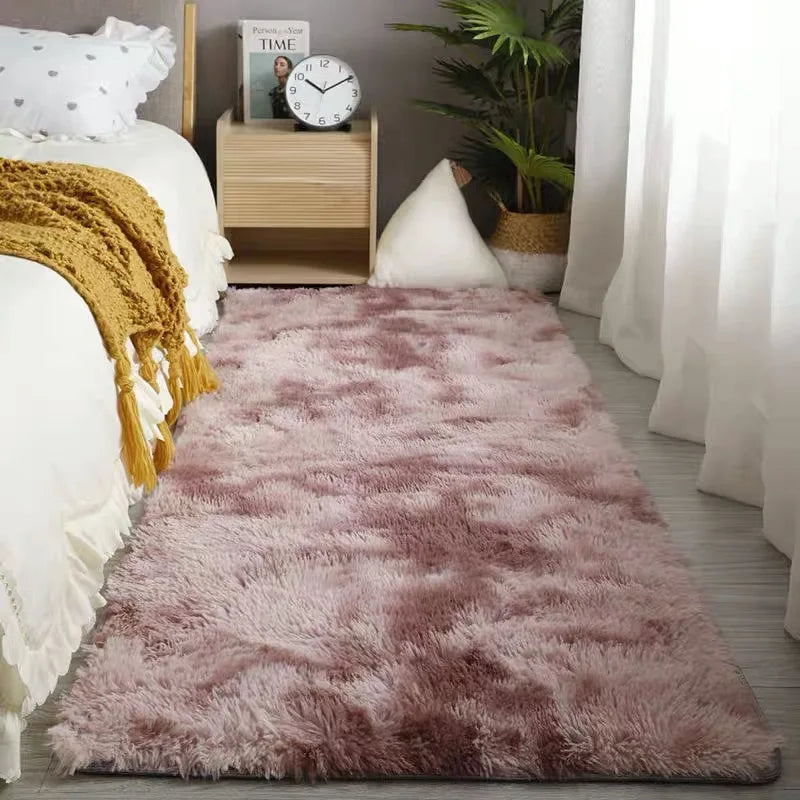 Fluffy Area Rug – Nordic Style Non-Slip Bedroom & Living Room Carpet, 8 Colors & 7 Sizes