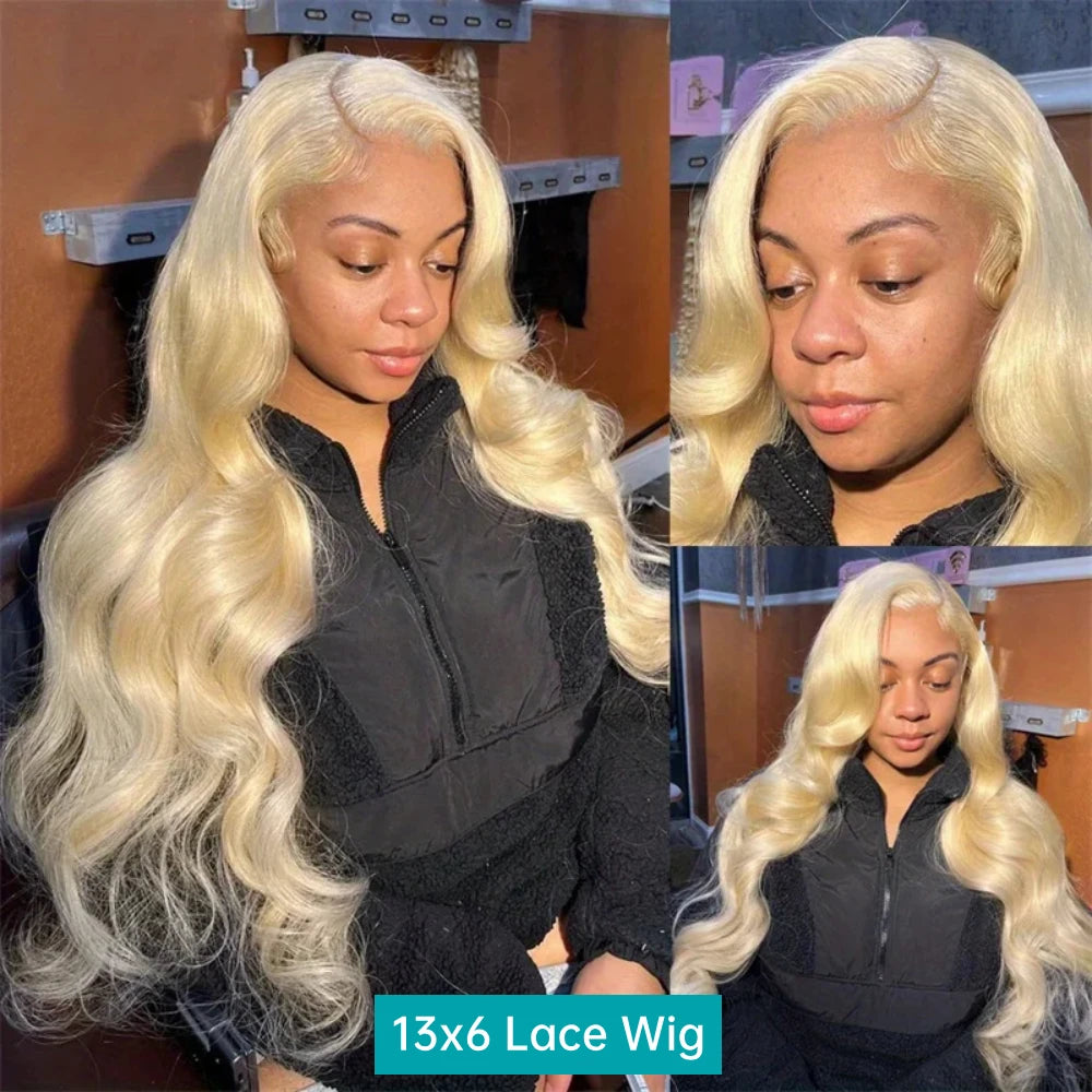 613 Blonde Body Wave Lace Front Wig | 13x4 13x6 Skin Melt HD Lace 200%–220% Density Brazilian Human Hair