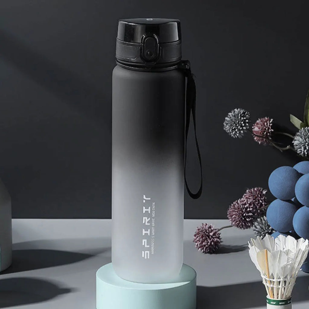 WIFEFUN Gradient Water Bottle 600ml/750ml/1000ml – BPA-Free PC, One-Button Flip Lid, Leakproof, Outdoor & Gym