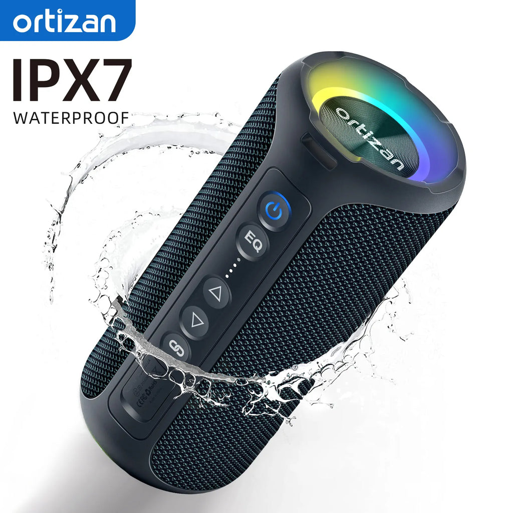 Ortizan 40W Portable Bluetooth Speaker — IP7 Waterproof, 30Hr Battery