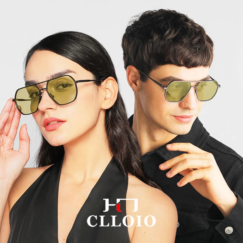CLLOIO Anti-Glare Day & Night Vision Sunglasses | Polarized Photochromic UV400 Driving Glasses