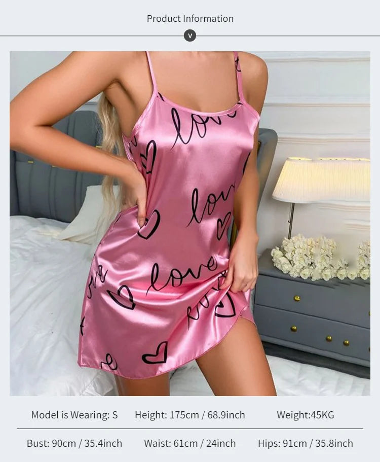 Satin Cami Slip Nightdress — Silky Sleeveless Chemise