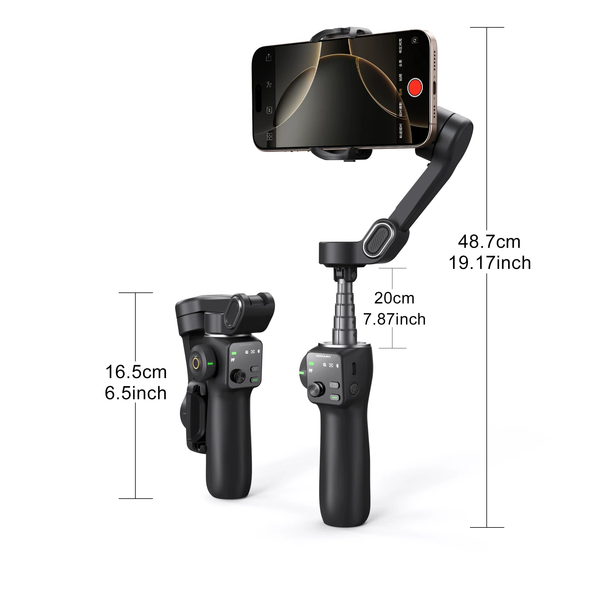 AOCHUAN 3-Axis Handheld Gimbal Phone Stabilizer — Smooth Video for iPhone & Android