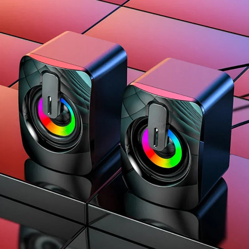 USB Wired Computer Speaker with Microphone — High Fidelity Stereo Desktop