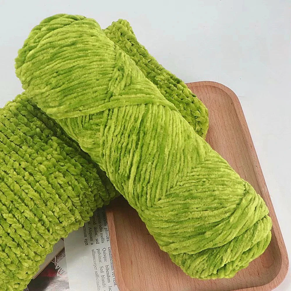 Chenille Soft Velvet Yarn – 95g Blended Knitting Wool for Crochet Scarves, Baby Blankets & Hats
