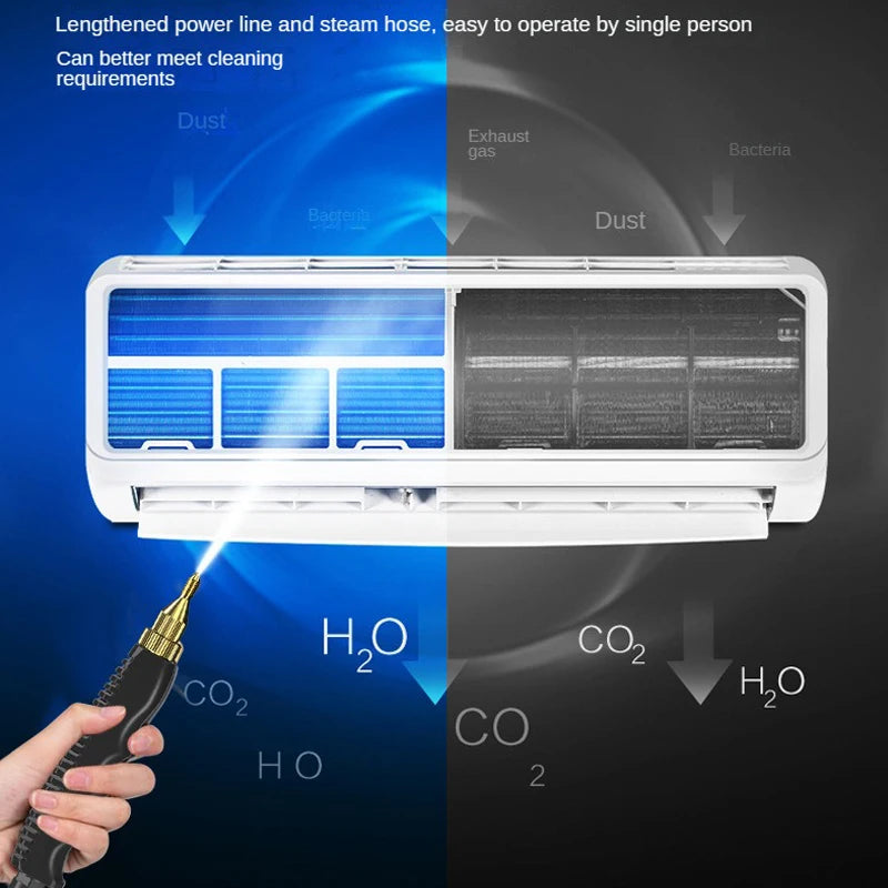 2500W High-Temperature Steam Cleaner — Jet Washer for Kitchen Range Hood, Air Conditioner & Car Cleaning