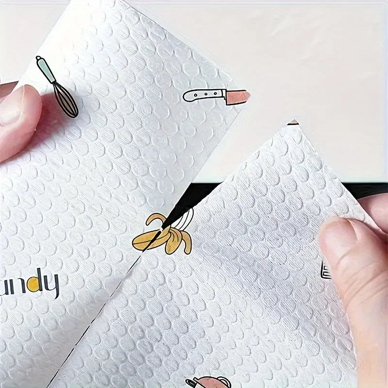 Ditch Paper Towels for Good — Washable Reusable Kitchen Cleaning Cloths | Pearl Embossed Non-Woven Roll, Oil Absorbent, Eco-Friendly