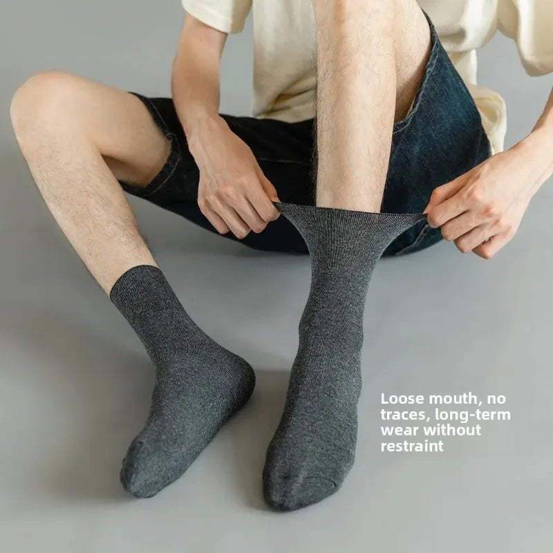 Women's Diabetic Non-Binding Socks – 5 Pairs for Pregnant, Elderly & Everyday Comfortable Breathable Black & White