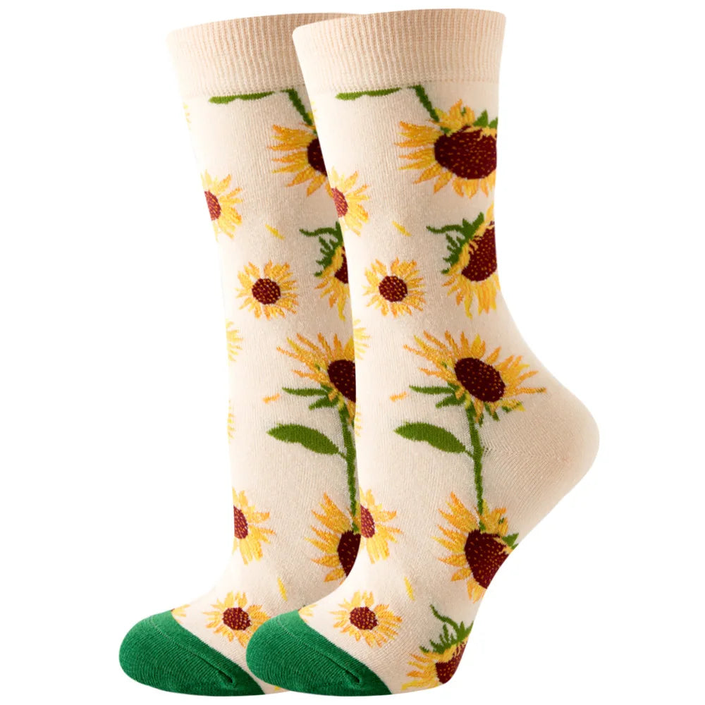 Women's Animal Print Socks – Cotton-Blend Crew