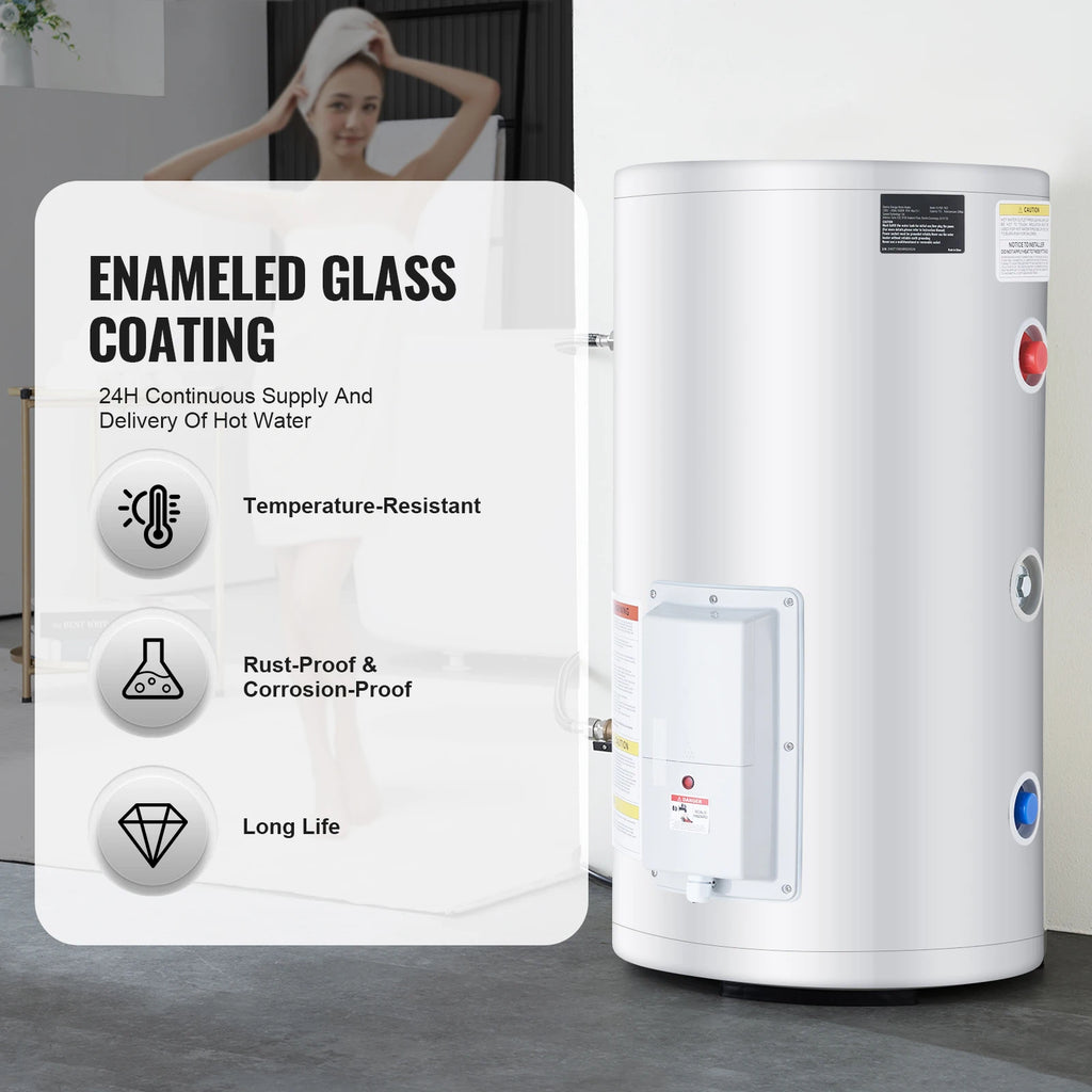 Electric Water Heater Tank 40/70L — 1.6kW Instant Hot Water with LED Display, IPX4