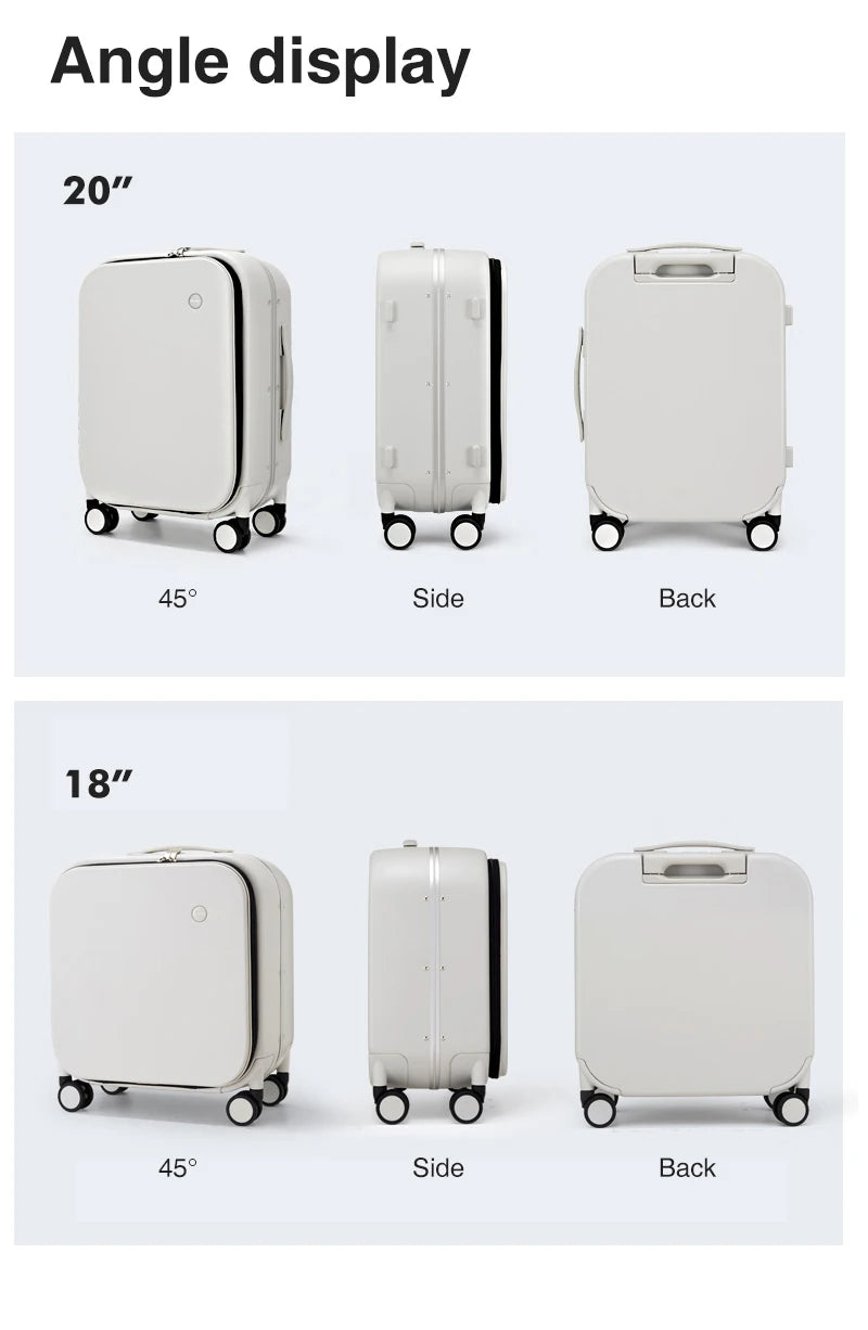 Mixi Patent Design PC Aluminum Frame Suitcase – Award-Winning Carry-On Rolling Luggage 18/20/24 Inch